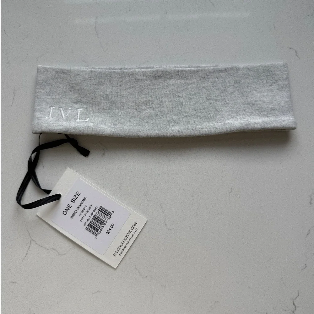 Revolve IVL Collective Jersey Headband - One‎ Size - Heather Grey - NWT